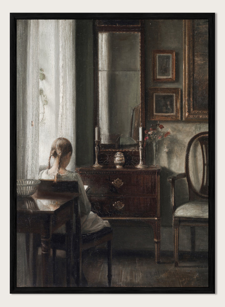 "Interior with a Girl Reading" Art Print