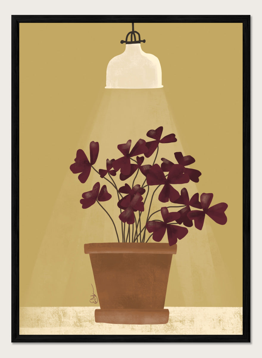 Elsa Nätterdal - Crimson Clover Glow Art Print