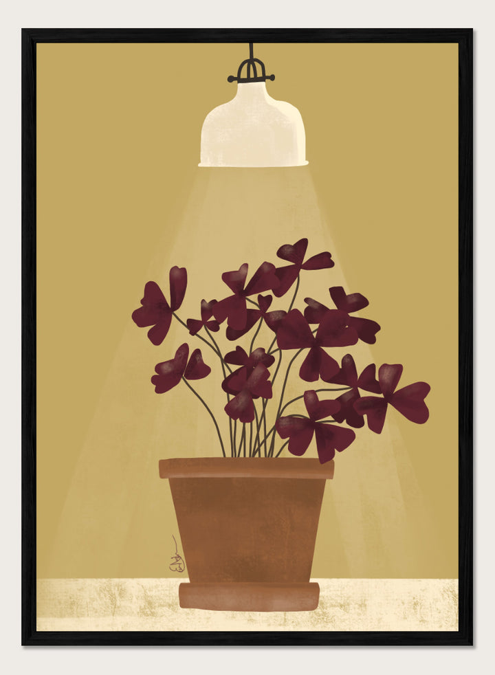 Elsa Nätterdal - Crimson Clover Glow Art Print