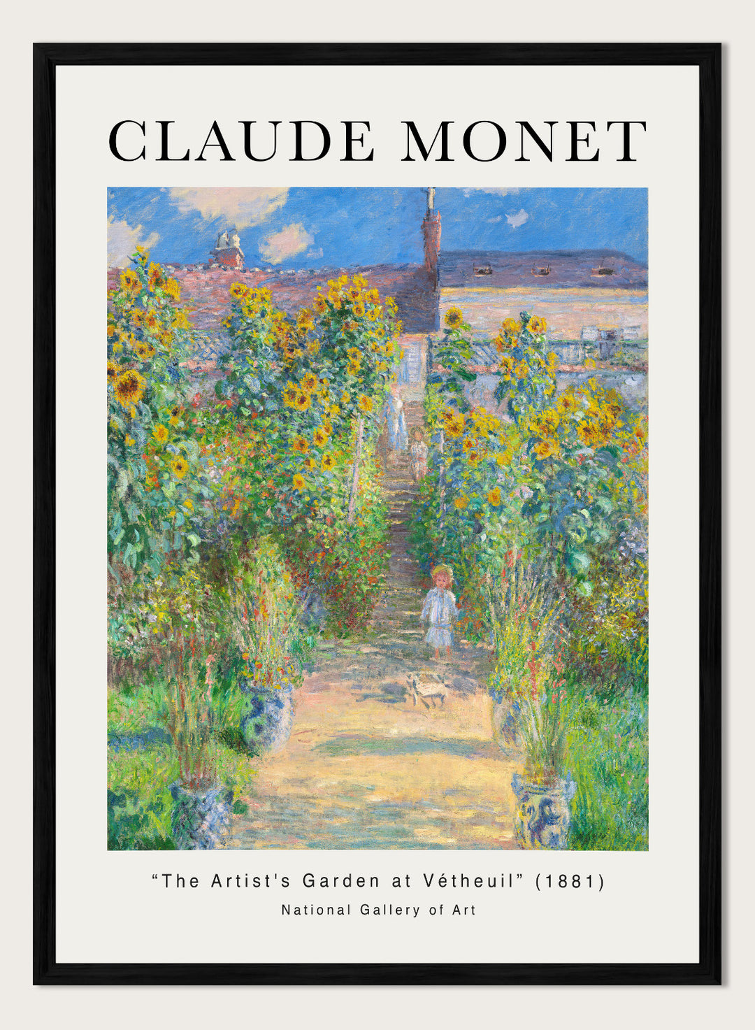 The Artist's Garden at Vétheuil 1881 by Monet Print
