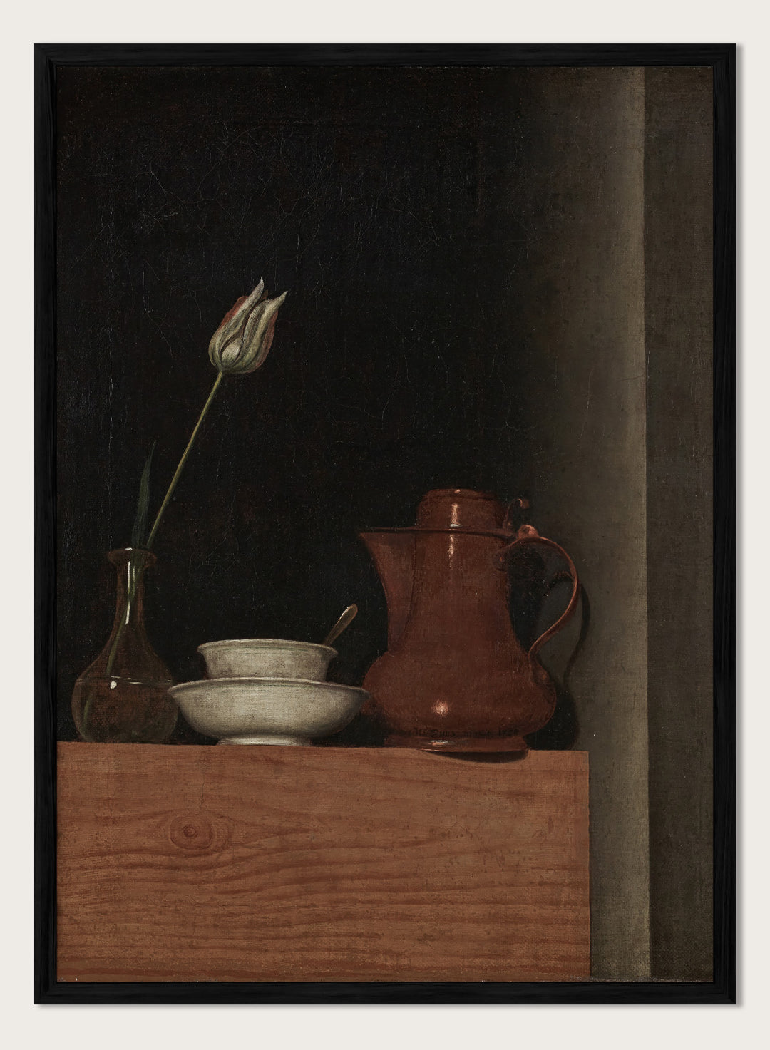 "Still Life with Jug and Tulip" Art Print