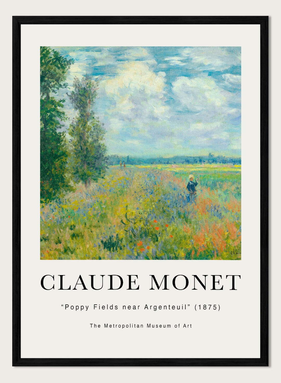 Poppy Fields near Argenteuil 1875 by Monet Print