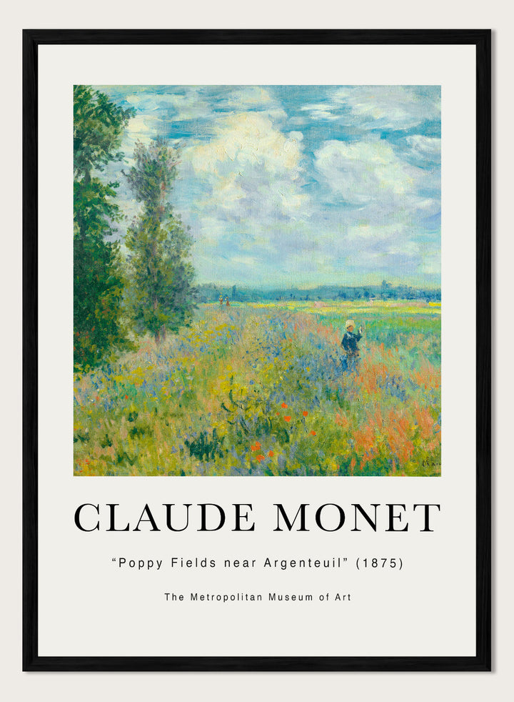Poppy Fields near Argenteuil 1875 by Monet Print