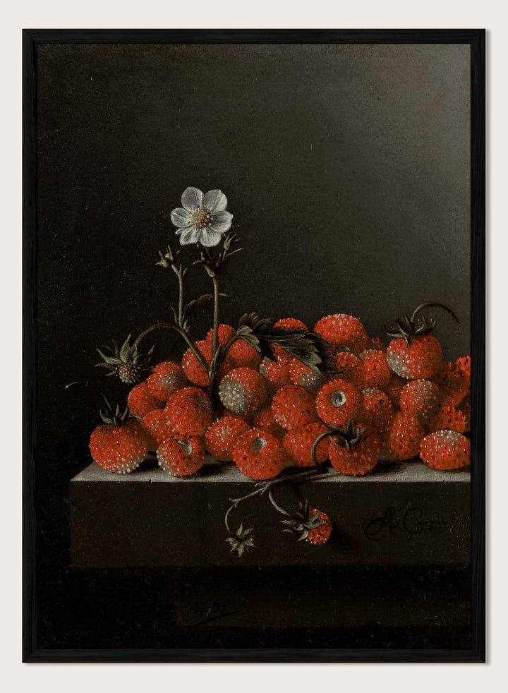 "Still Life with Wild Strawberries" Art Print