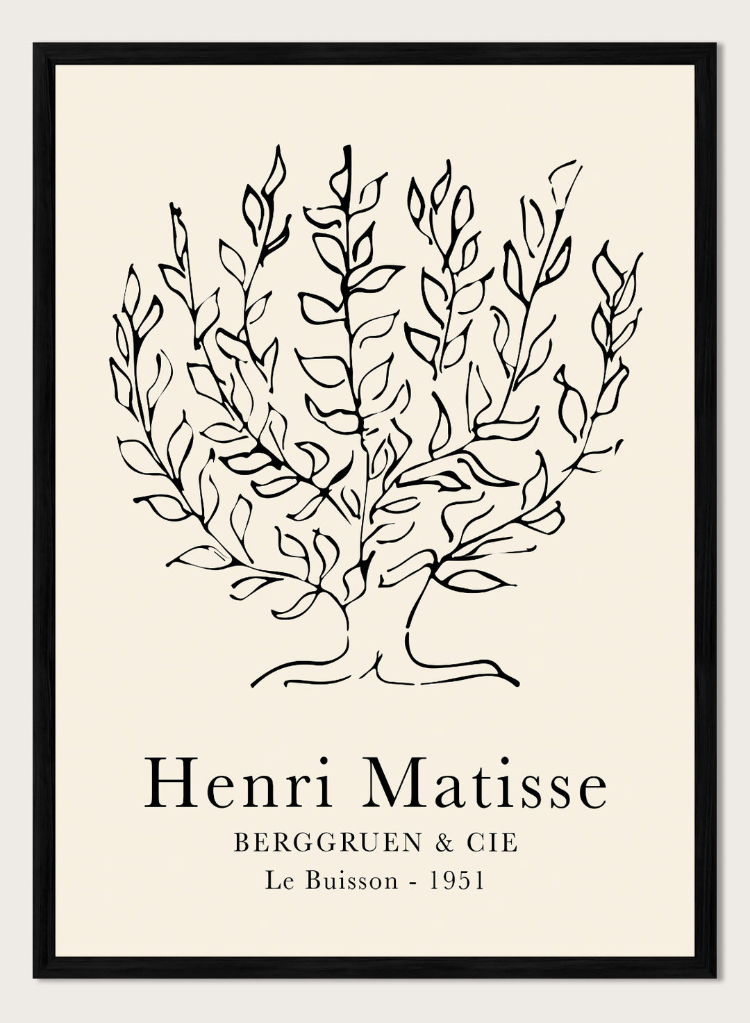 Le Buisson Tree Sketch 1951 by Henri Matisse Print