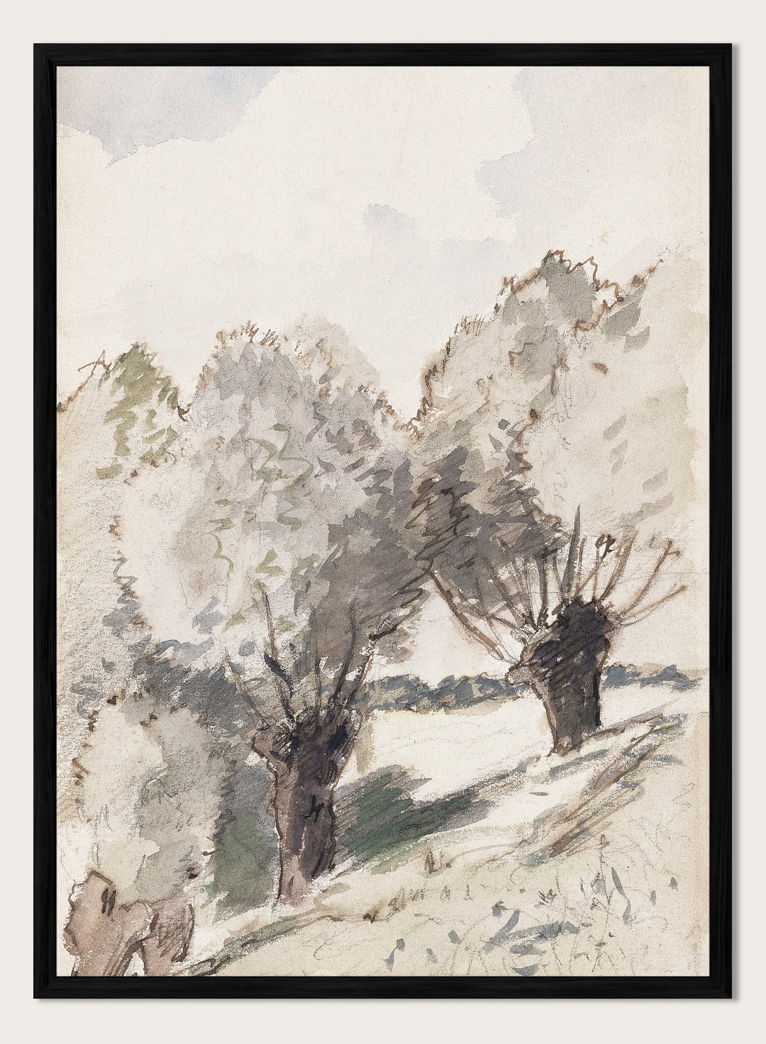 "Paysage aux arbres" Art Print