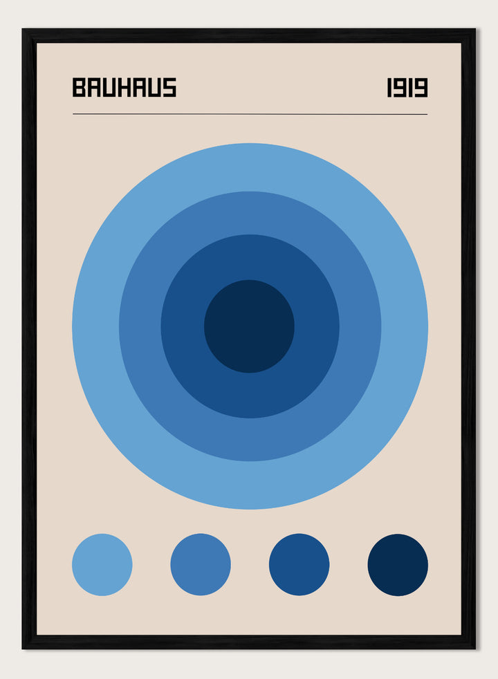 Bauhaus Geometric Circles Art Print