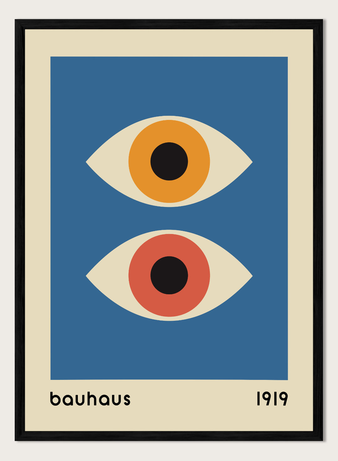Bauhaus Geometric Eyes Art Print