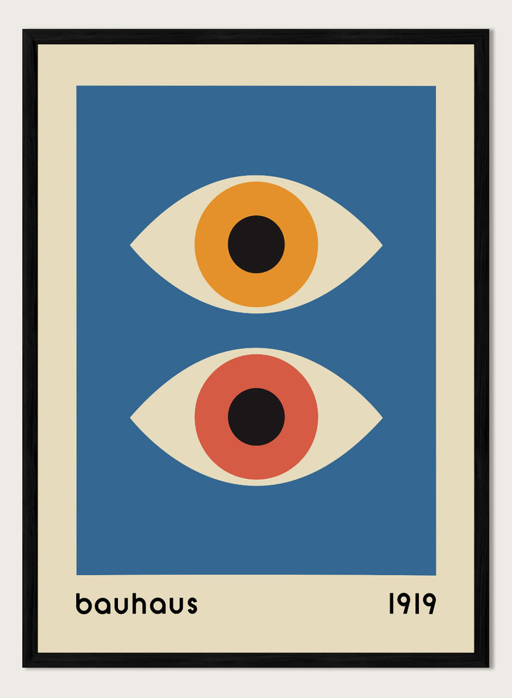 Bauhaus Geometric Eyes Art Print