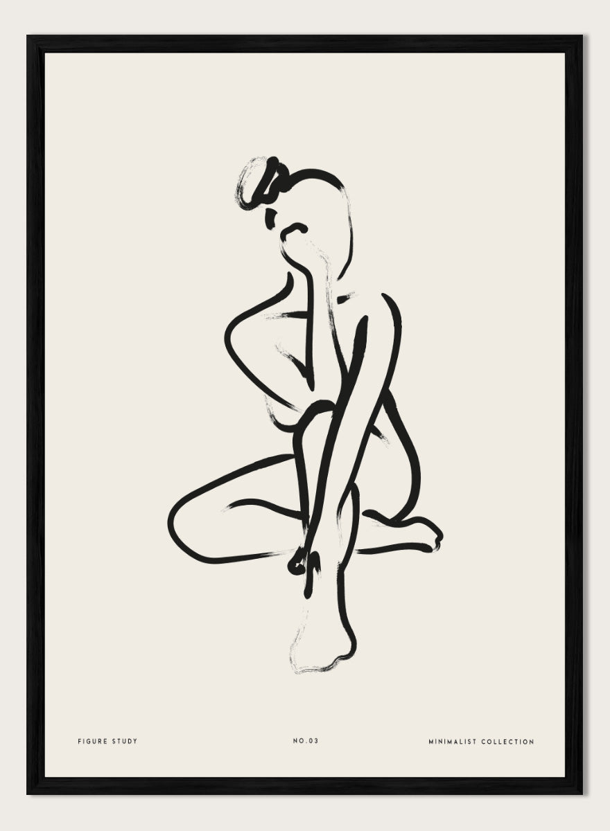 "Seated Figure No.03" Art Print