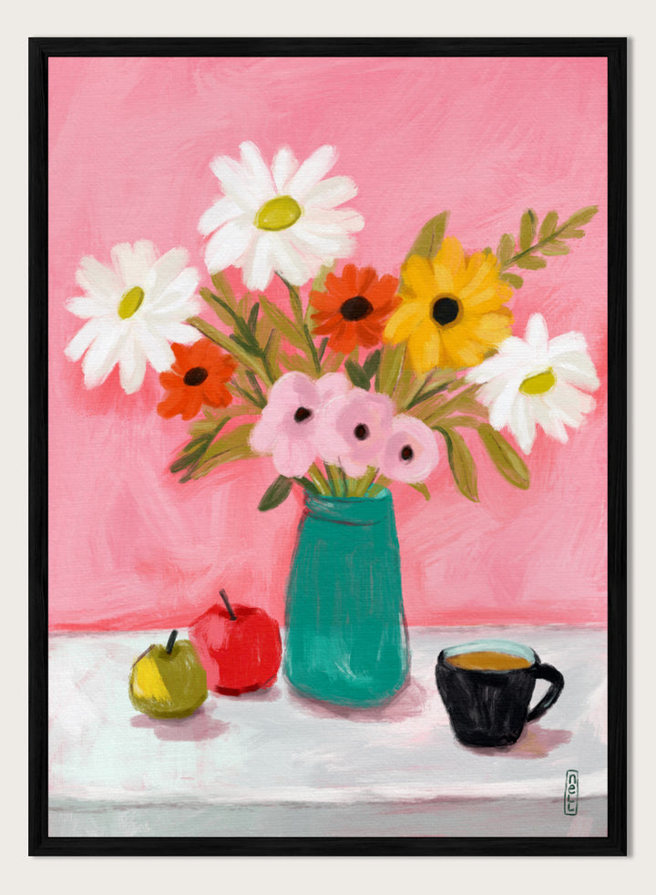 Dirkie Nell - Cheerful Floral Still Life Art Print