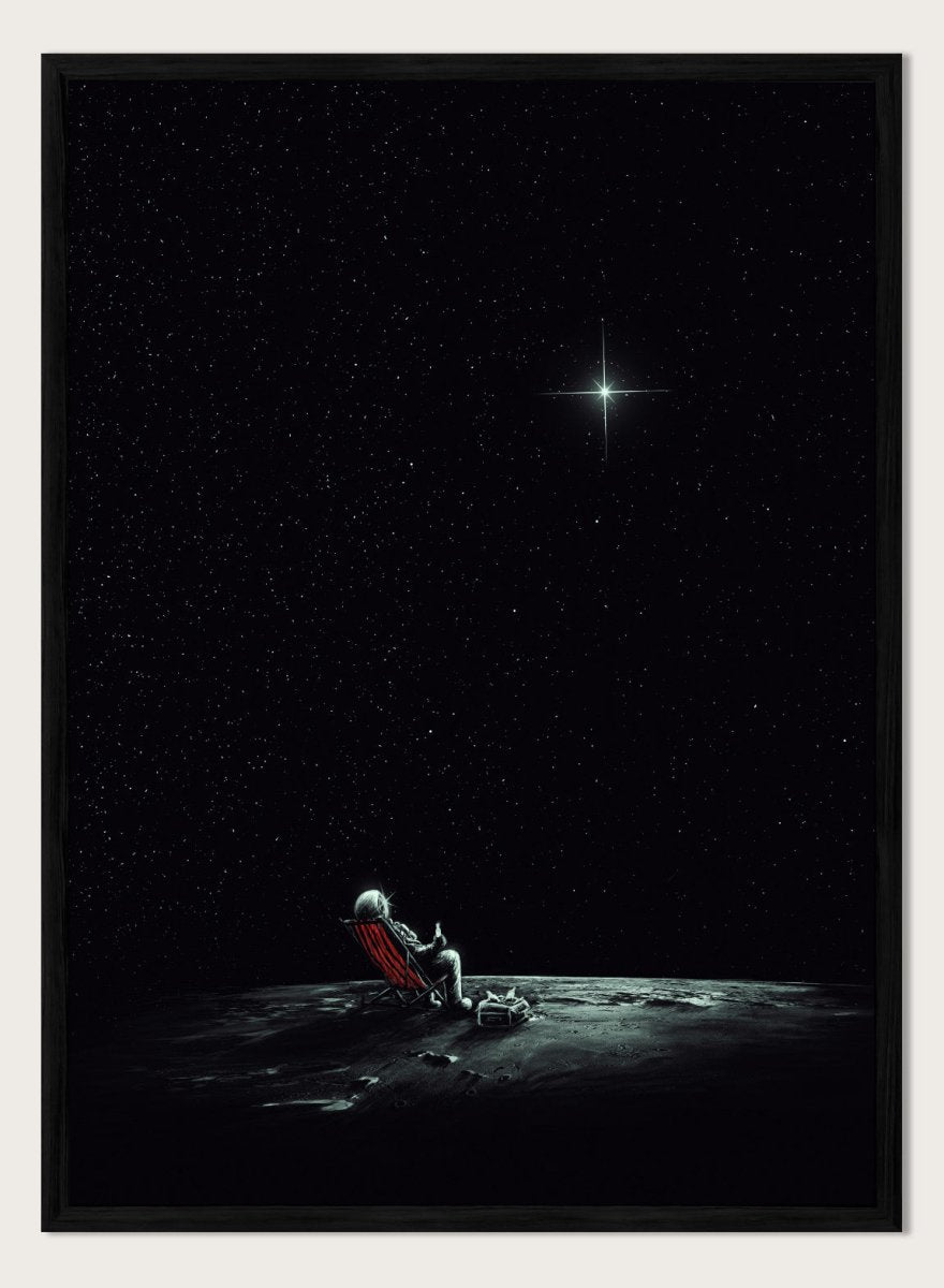 絵画 TARTAROS: Realcamo Amazing good person Nicebleed - Astronaut Star Gazer Licensed Fine Art Print (Framed