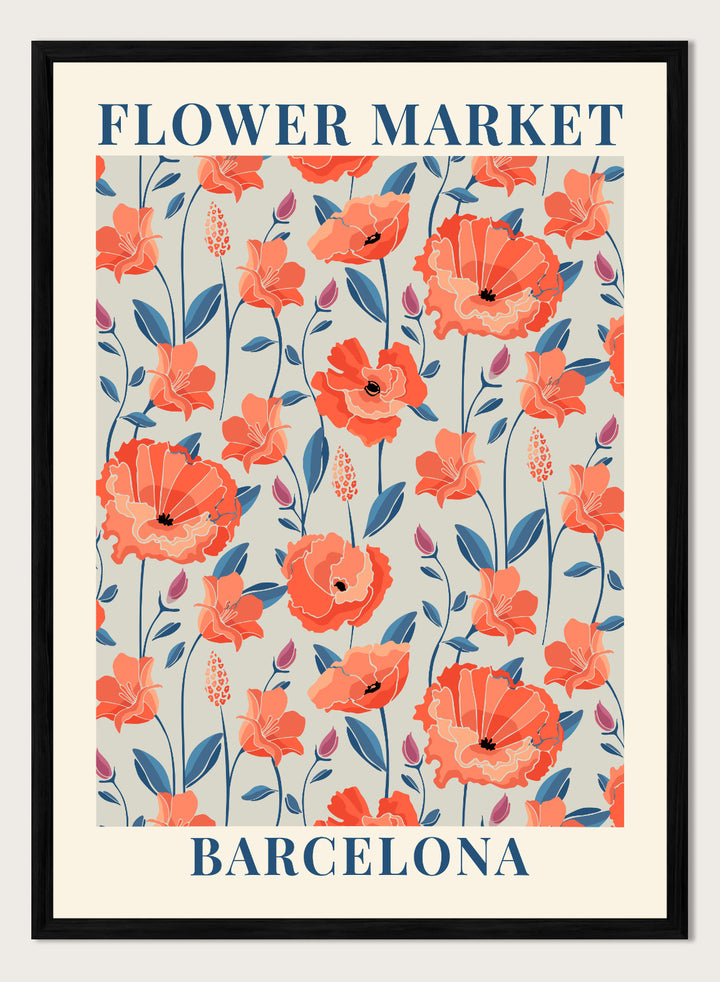 Flower Market Barcelona Art Print