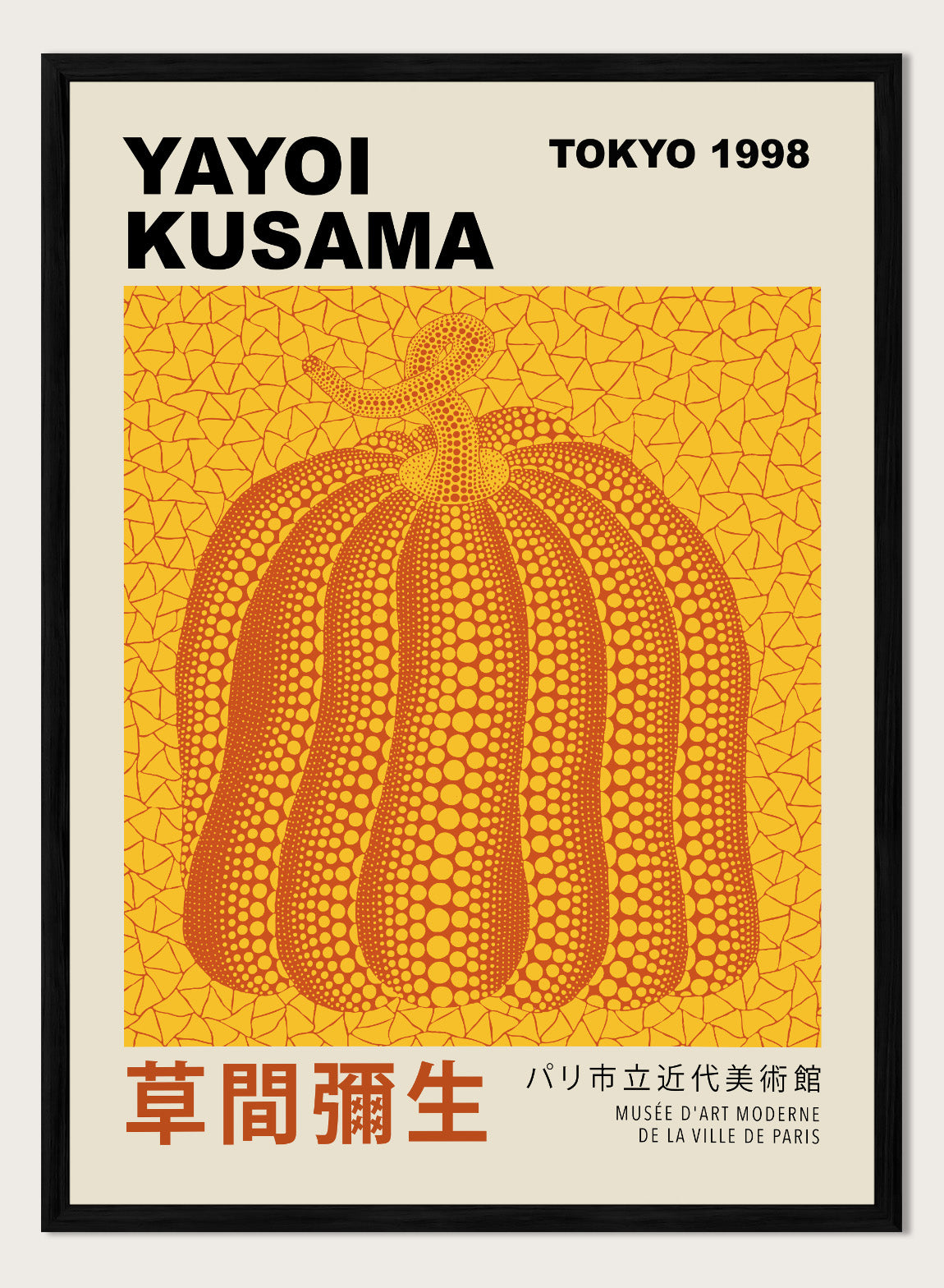 Yayoi Kusama 草間彌生 Pumpkin Forever Exhibition Poster Japanese