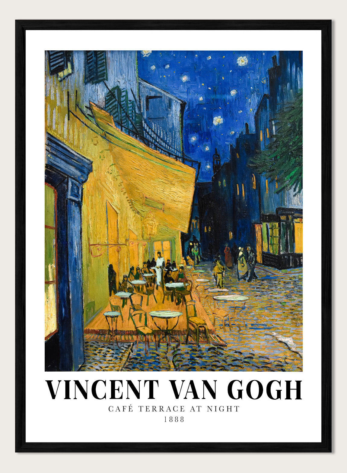Vincent Van Gogh Cafe Terrace at Night 1888 Vintage Exhibition