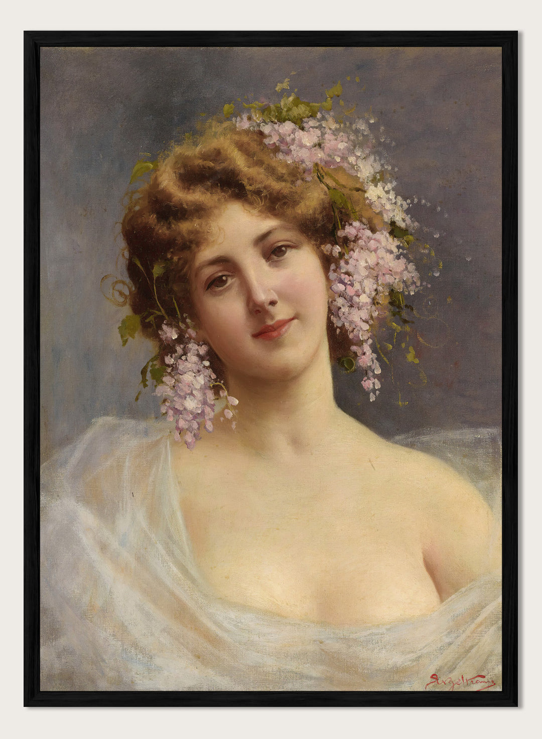 "Girl With Lilacs" Art Print