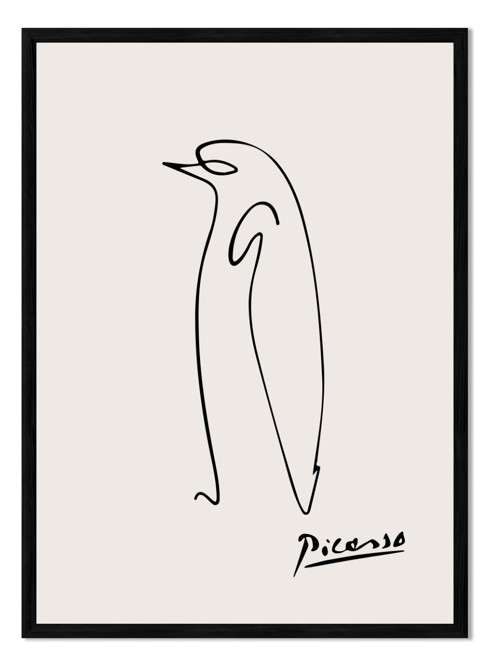 Pablo Picasso Penguin Sketch Line Art Print