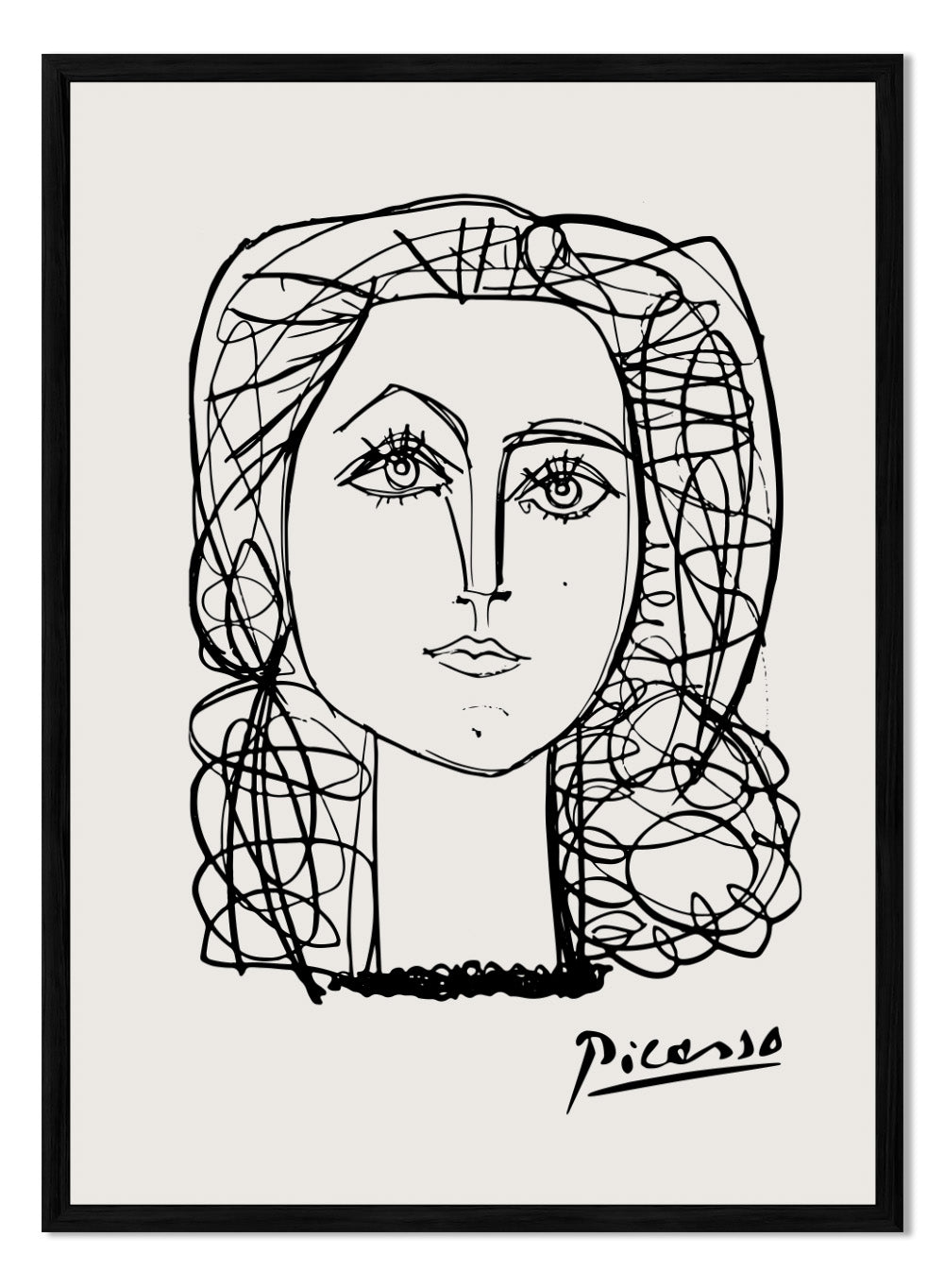 Picasso Portrait of Francoise Wall Art Print | Vintage Exhibition
