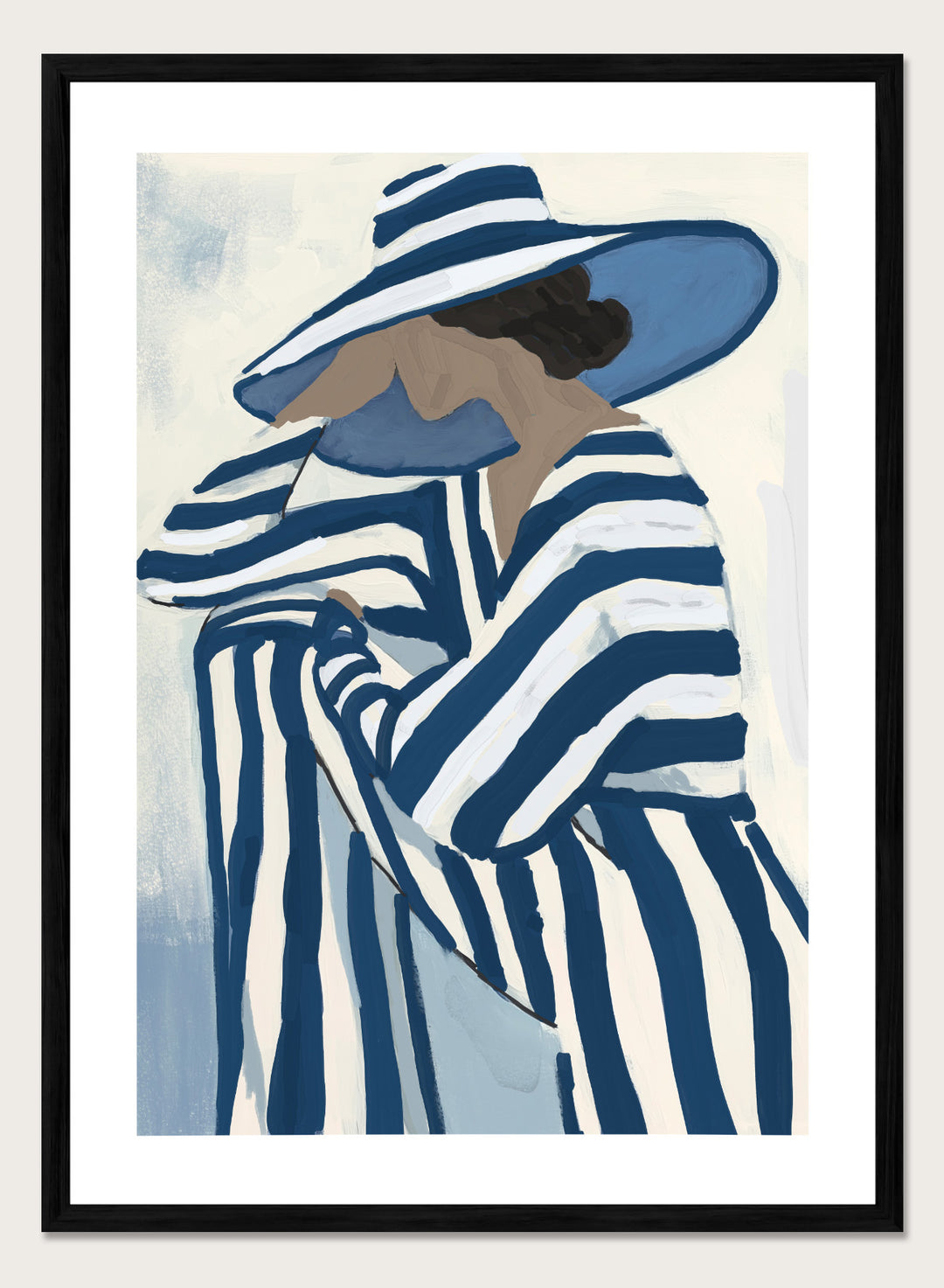 ‘Seated by the Sea’ Aesthetic Art Print