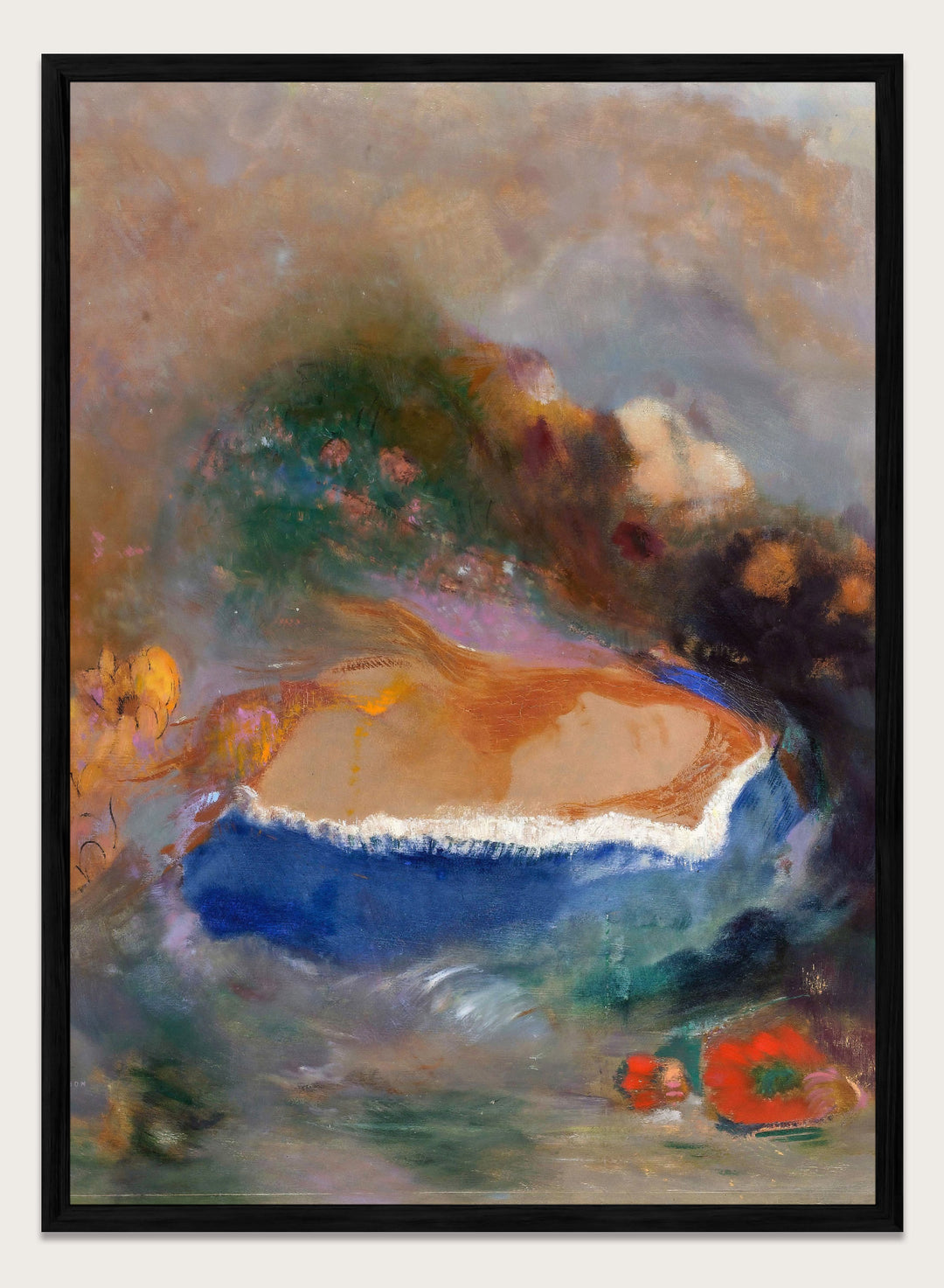 Odilon Redon Ophelia with Blue Wimple Art Print OR10
