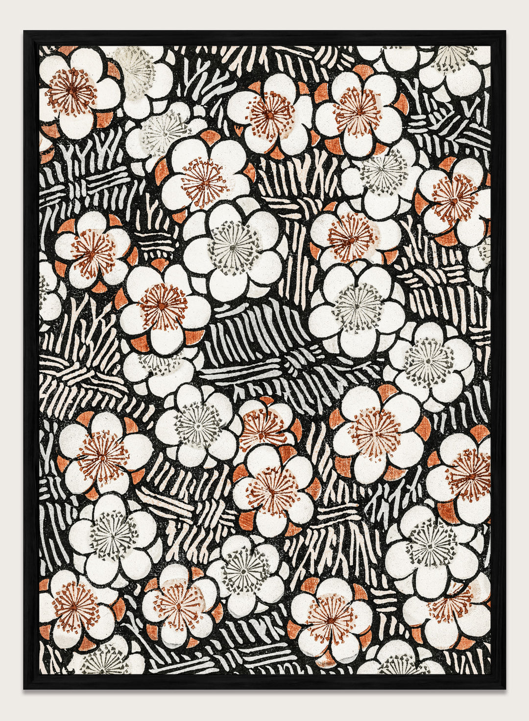 Watanabe Seitei Floral Pattern Art Print