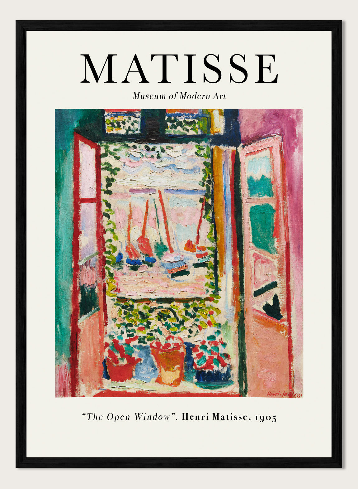 Henri Matisse Open Window 1905 Wall Art Print | Vintage Exhibition