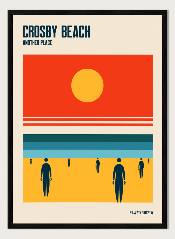 Minimalist beach art print titled &