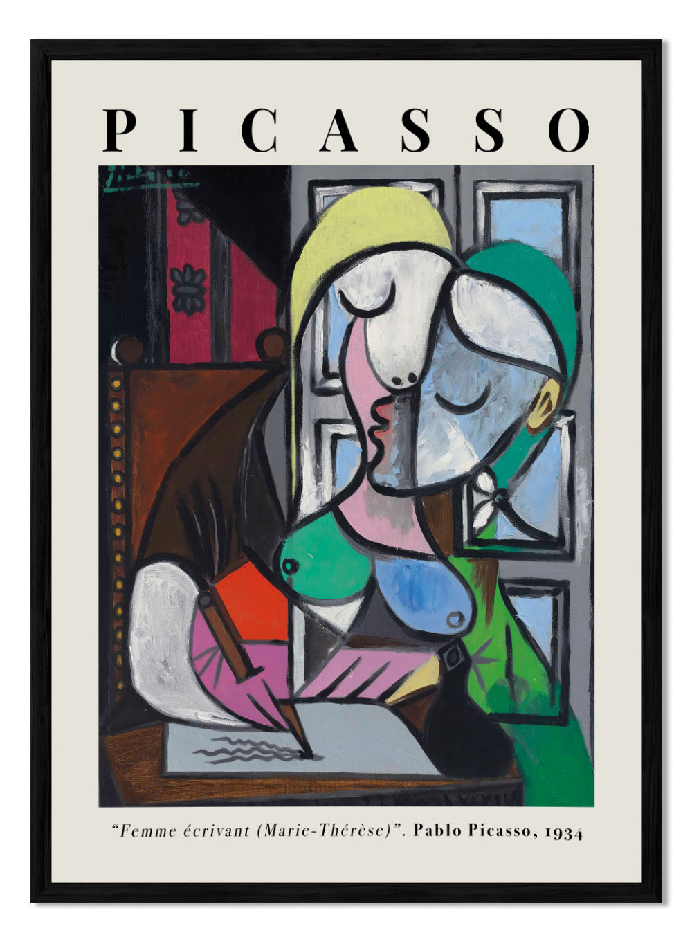 Pablo Picasso - Woman Writing (Marie-Thérèse Walter) Art Print