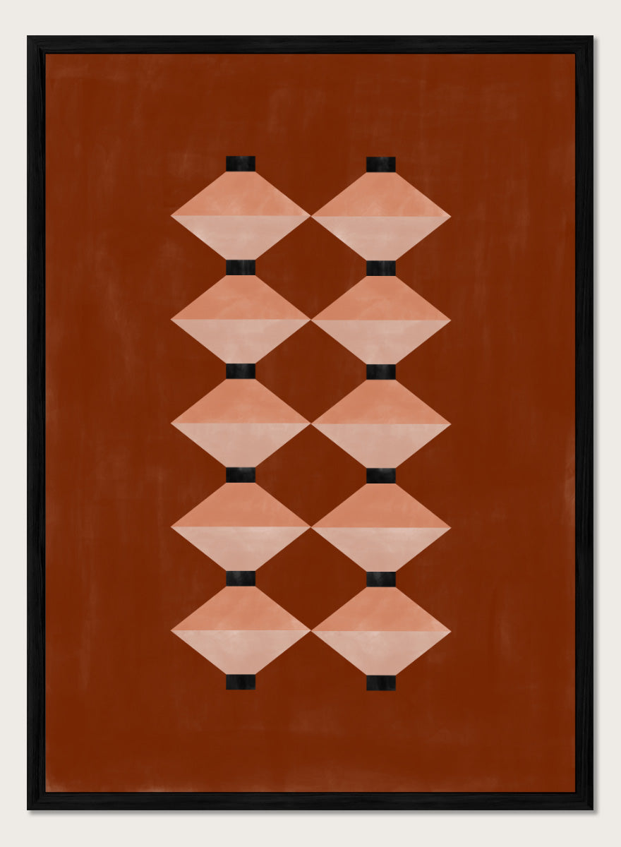 Elena Ristova - Stacked Geometric Terracotta Art Print
