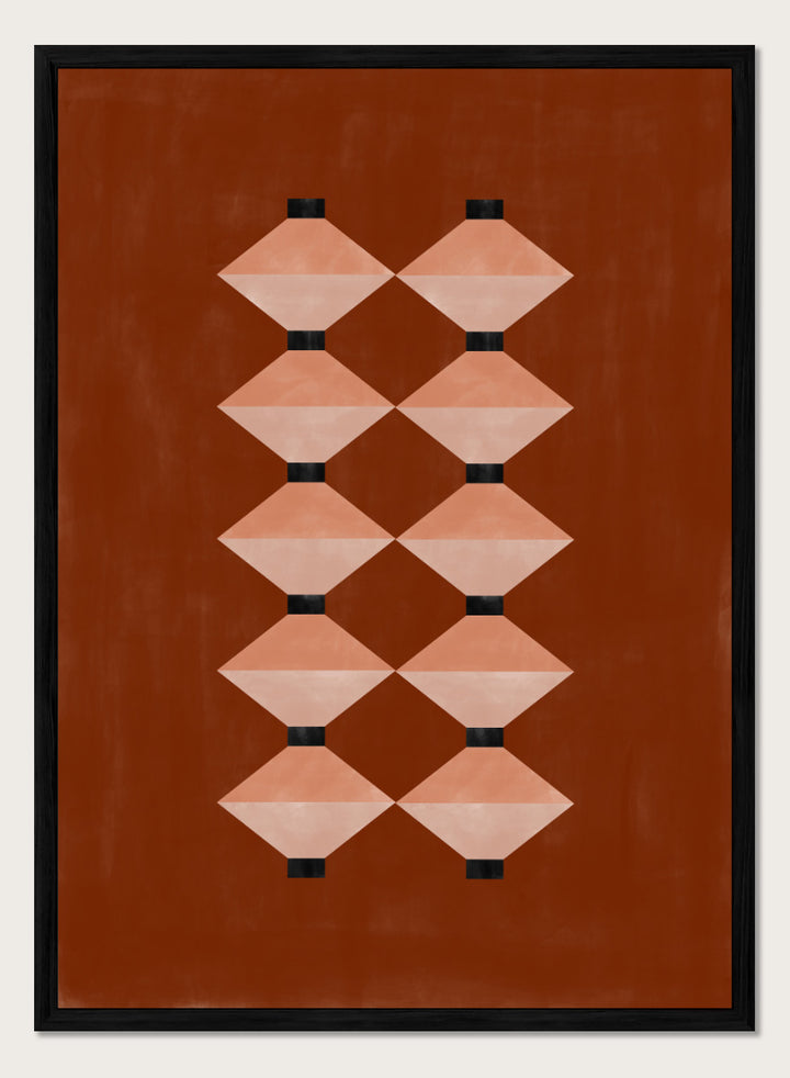 Elena Ristova - Stacked Geometric Terracotta Art Print