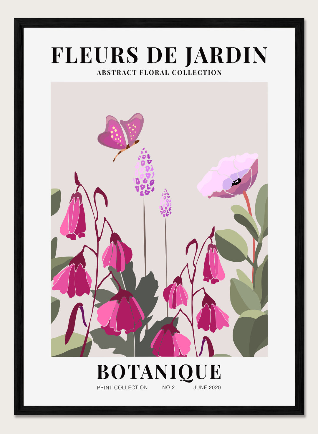 Fleurs de Jardin Botanique Art Print