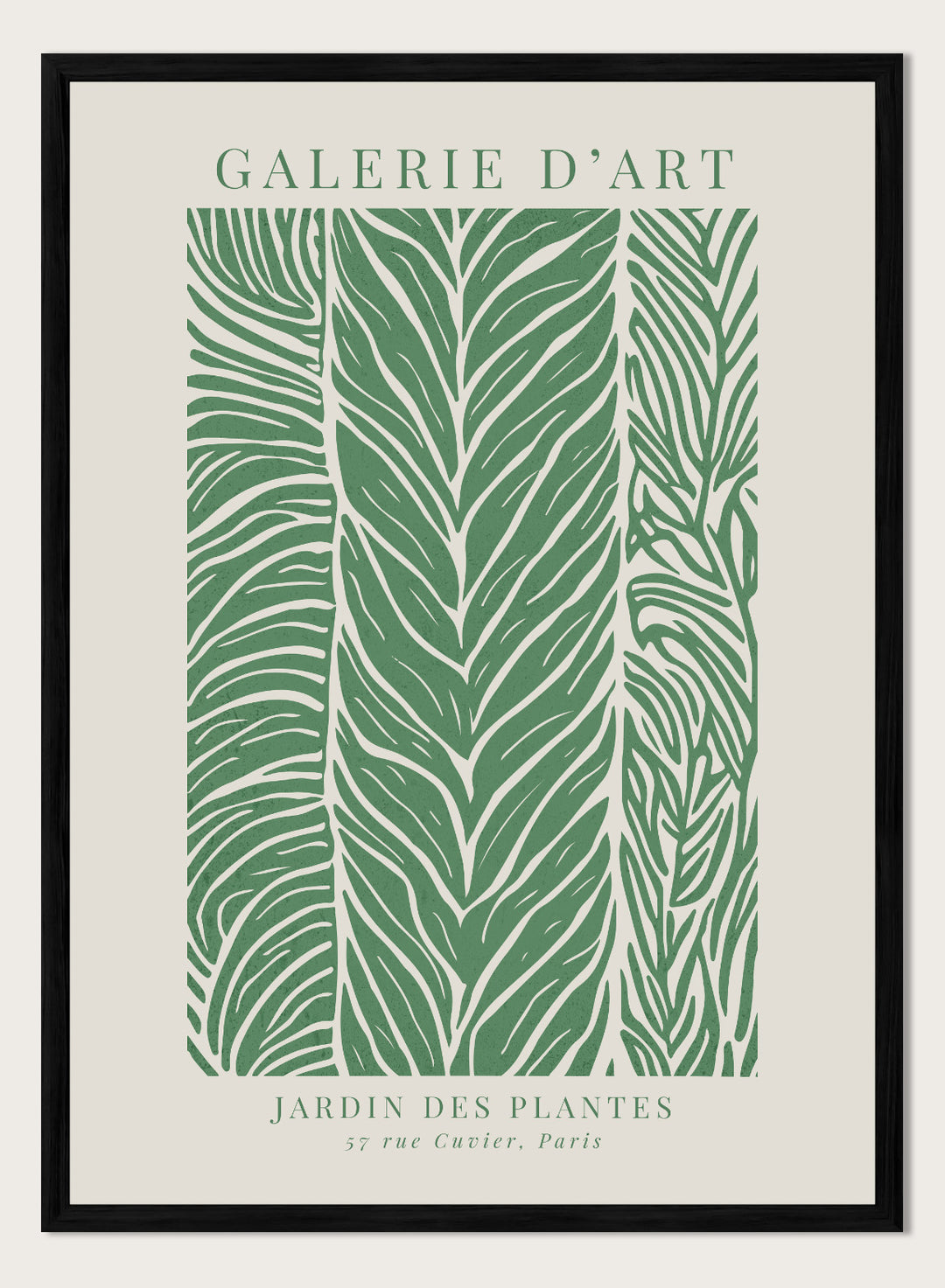 Green Garden of Plants Abstract Foliage Art Print