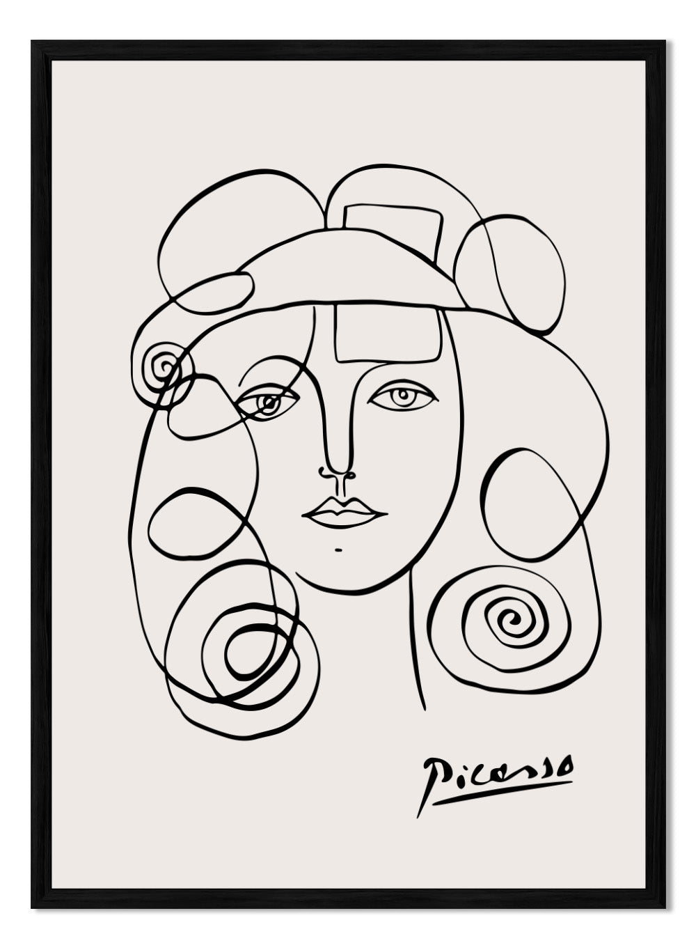 Picasso Portrait of Francoise Wall Art Print | Vintage Exhibition