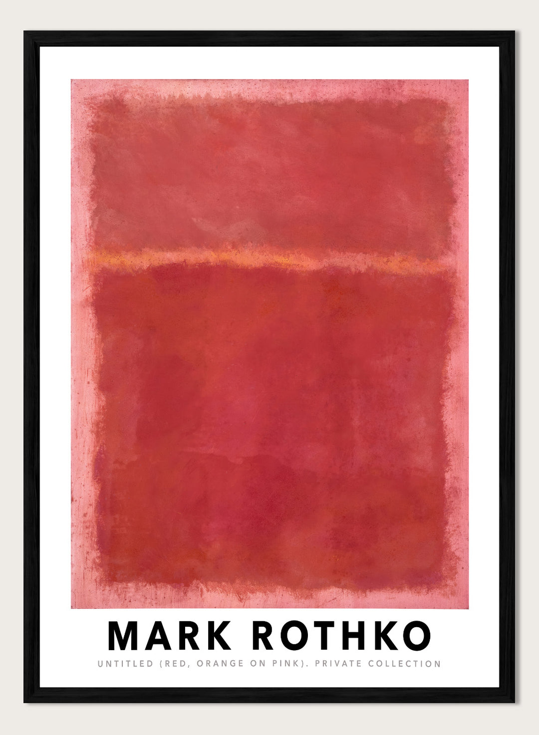 Mark Rothko Untitled (Red, Orange on Pink) 1968 Art Print