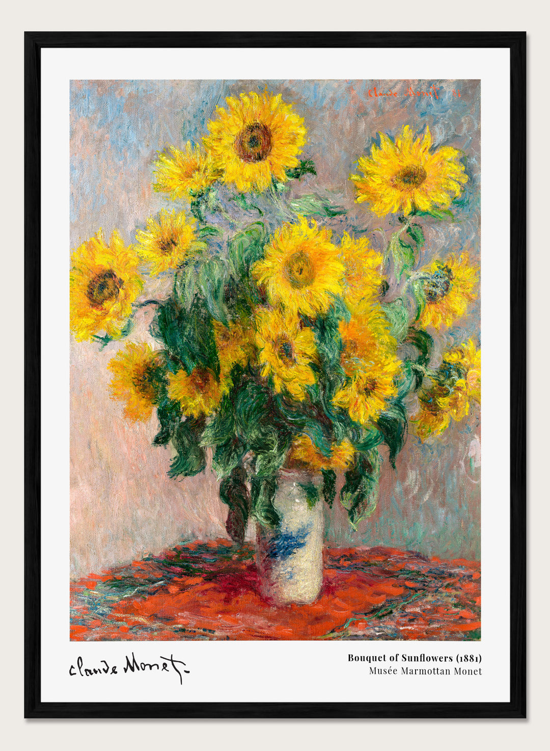 Bouquet of Sunflowers 1881 by Monet Print