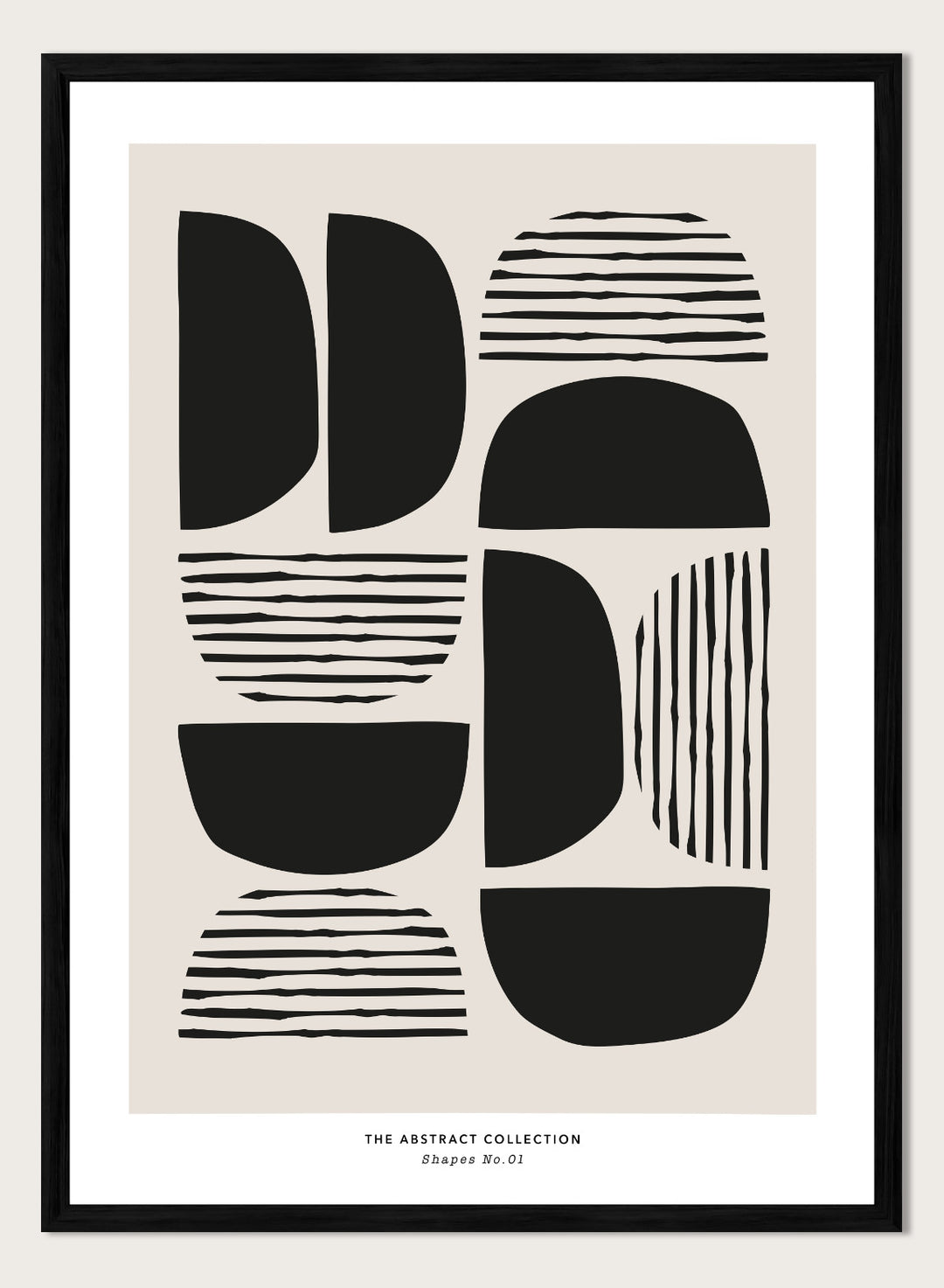 Minimalist Mid Century Modern Shapes Art Print AB10