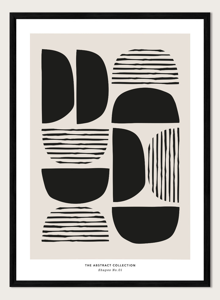 Minimalist Mid Century Modern Shapes Art Print AB10