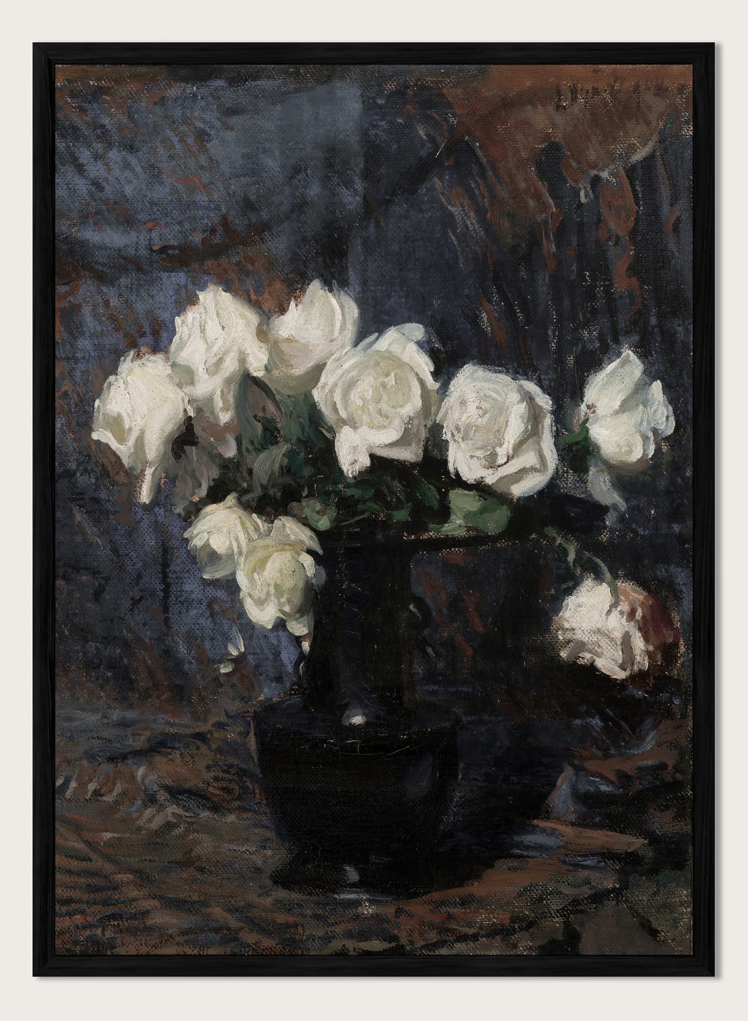 "White Roses" Art Print