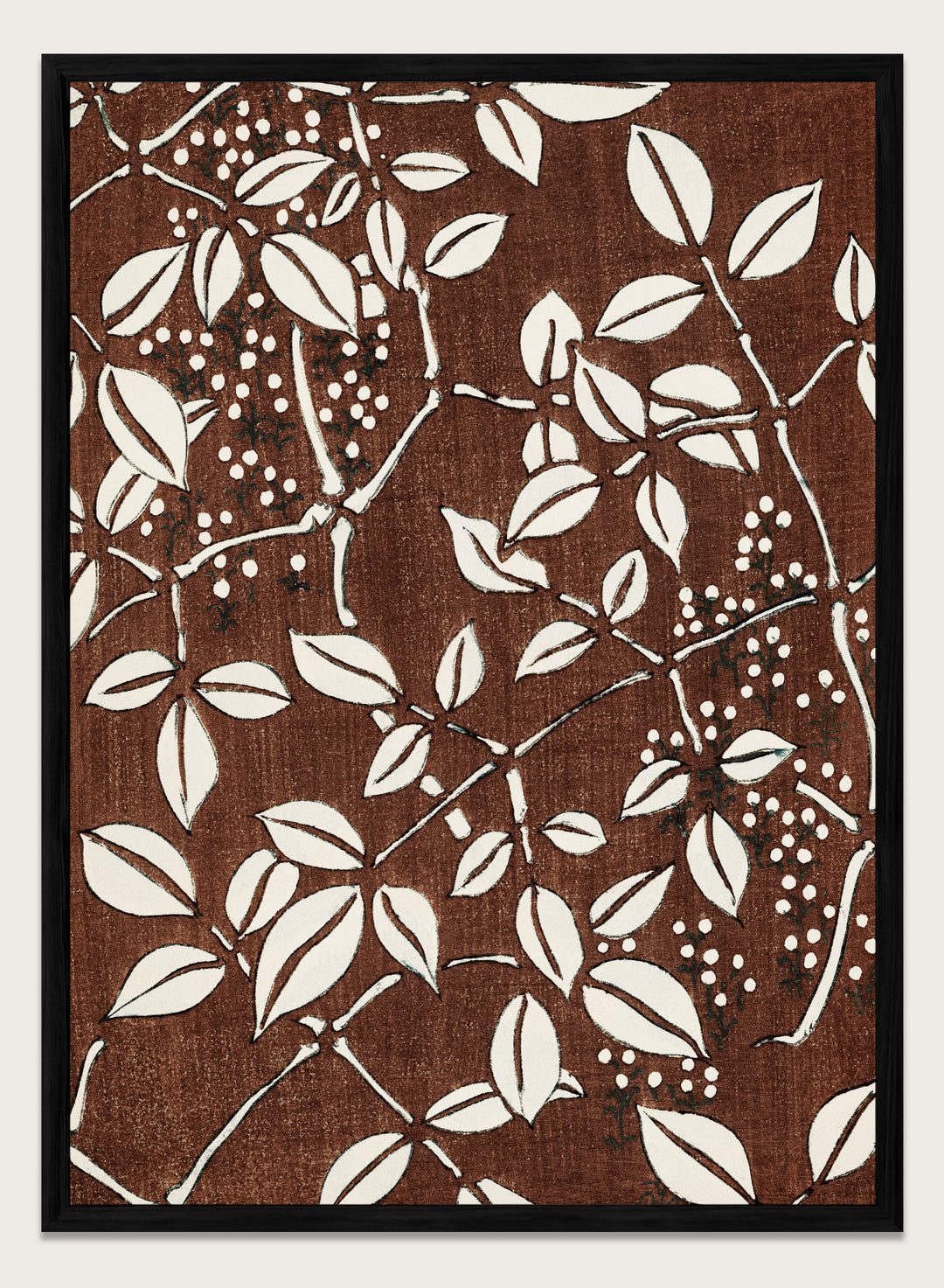 Watanabe Seitei Leaf Pattern Art Print