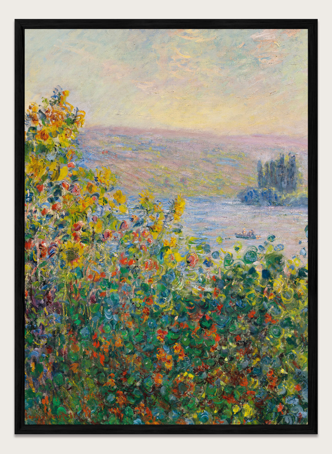 Claude Monet Flower Beds at Vétheuil Art Print