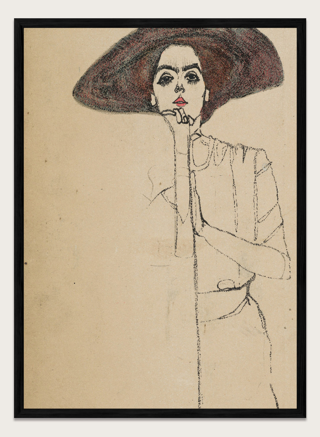 Egon Schiele Portrait of a Woman 1910 Art Print ES06