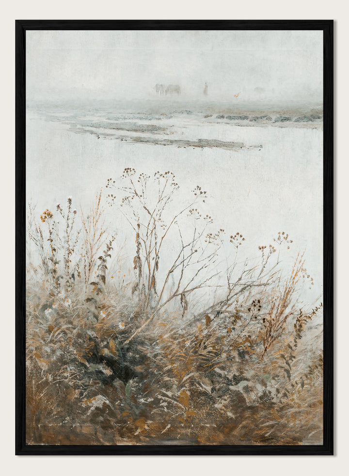 "Shore of Flooded River in Blossom" Art Print