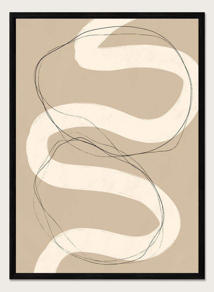 Beige Abstraction No.01 Art Print