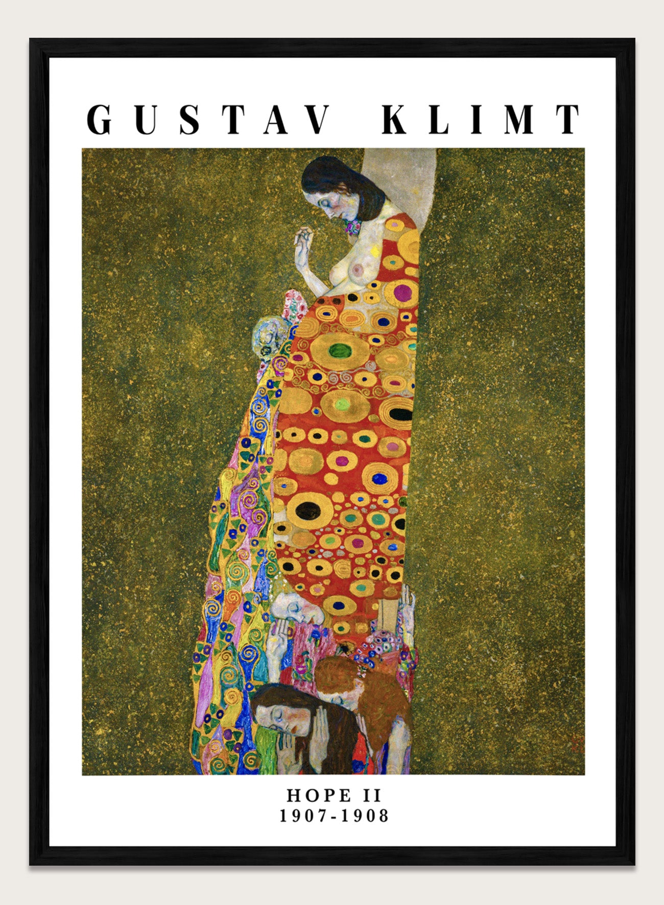 Gustav Klimt Hope II 1907-1908 Vintage Exhibition Poster Art Print