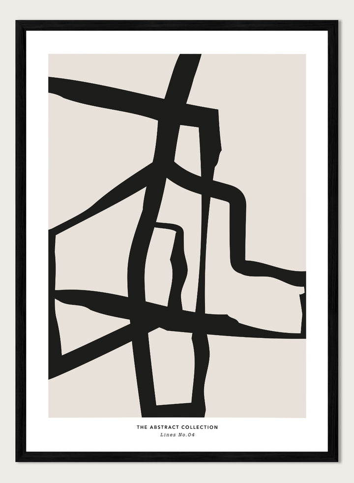 Minimalist Mid Century Modern Lines Art Print AB09