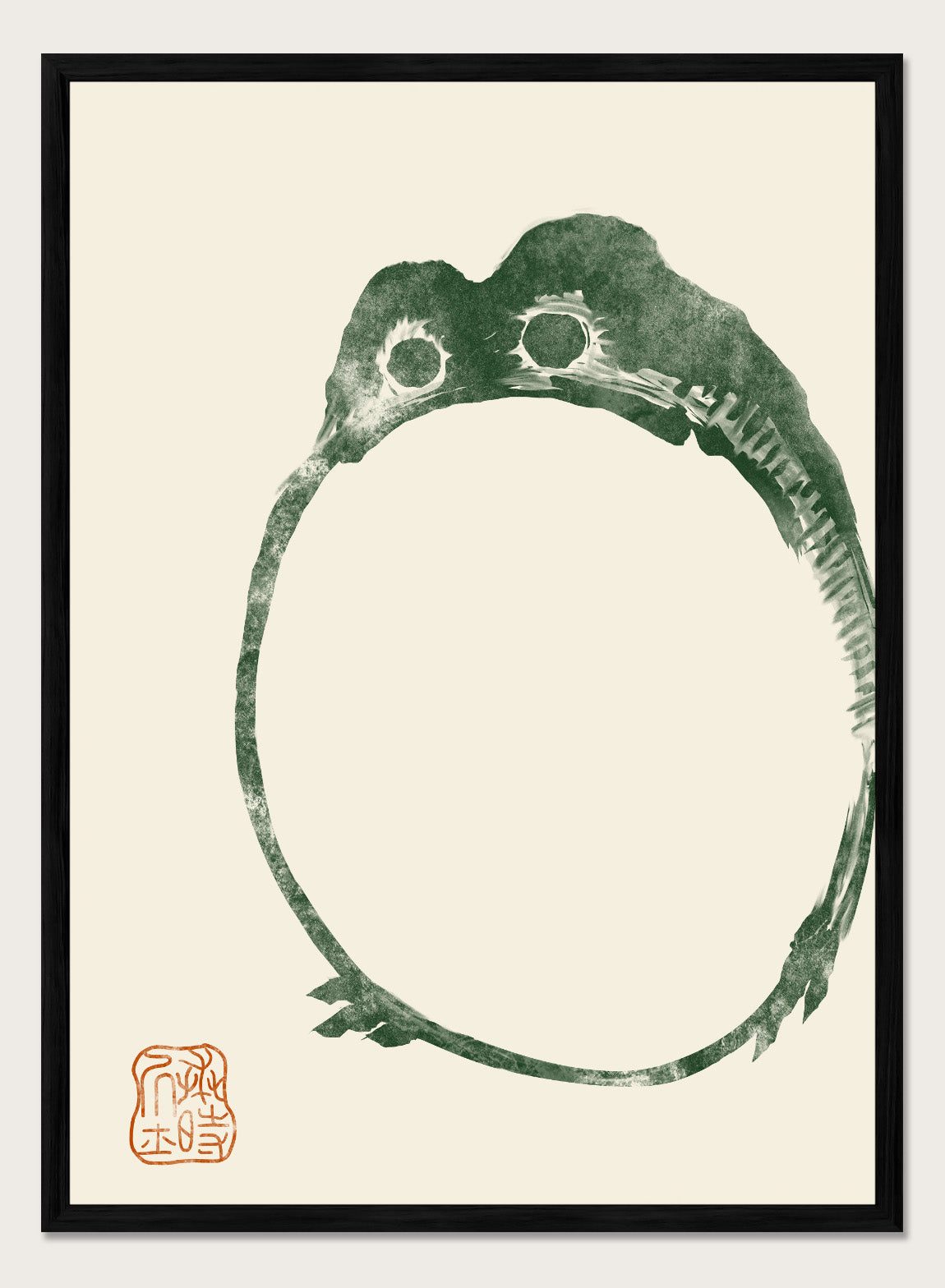 Japanese Frog Matsumoto Hoji 松本奉時 Toad Woodblock Art Print