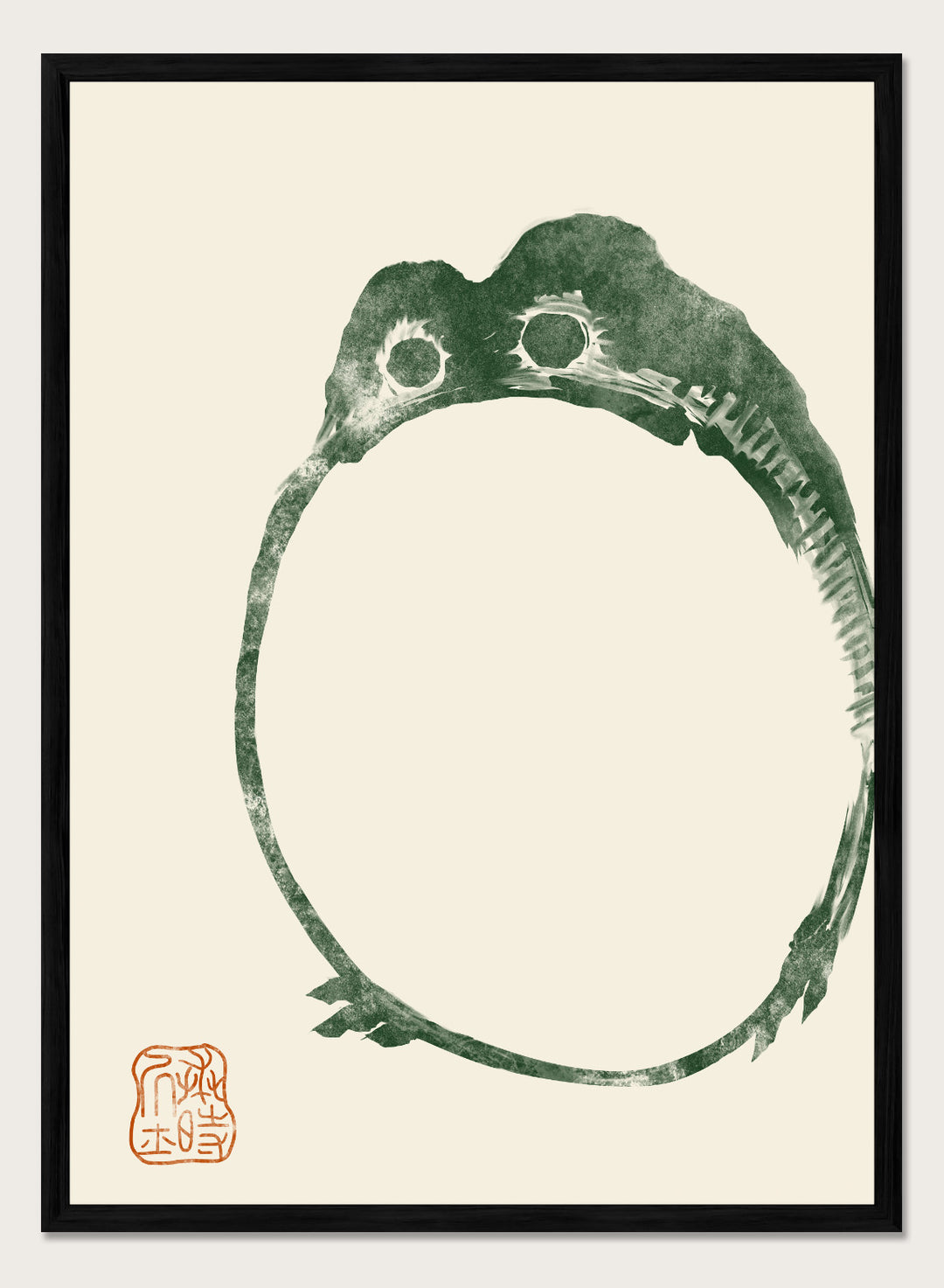 Matsumoto Hoji Japanese Frog (#2 Dark Green) Art Print