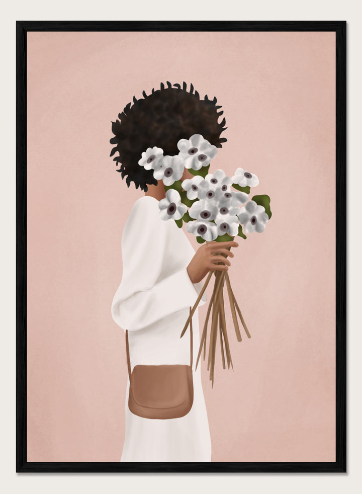 Bouquet of Flowers by Flow Line is a modern floral art print celebrating self-love and everyday rituals. A warm, expressive wall poster from the It’s All Love collection.