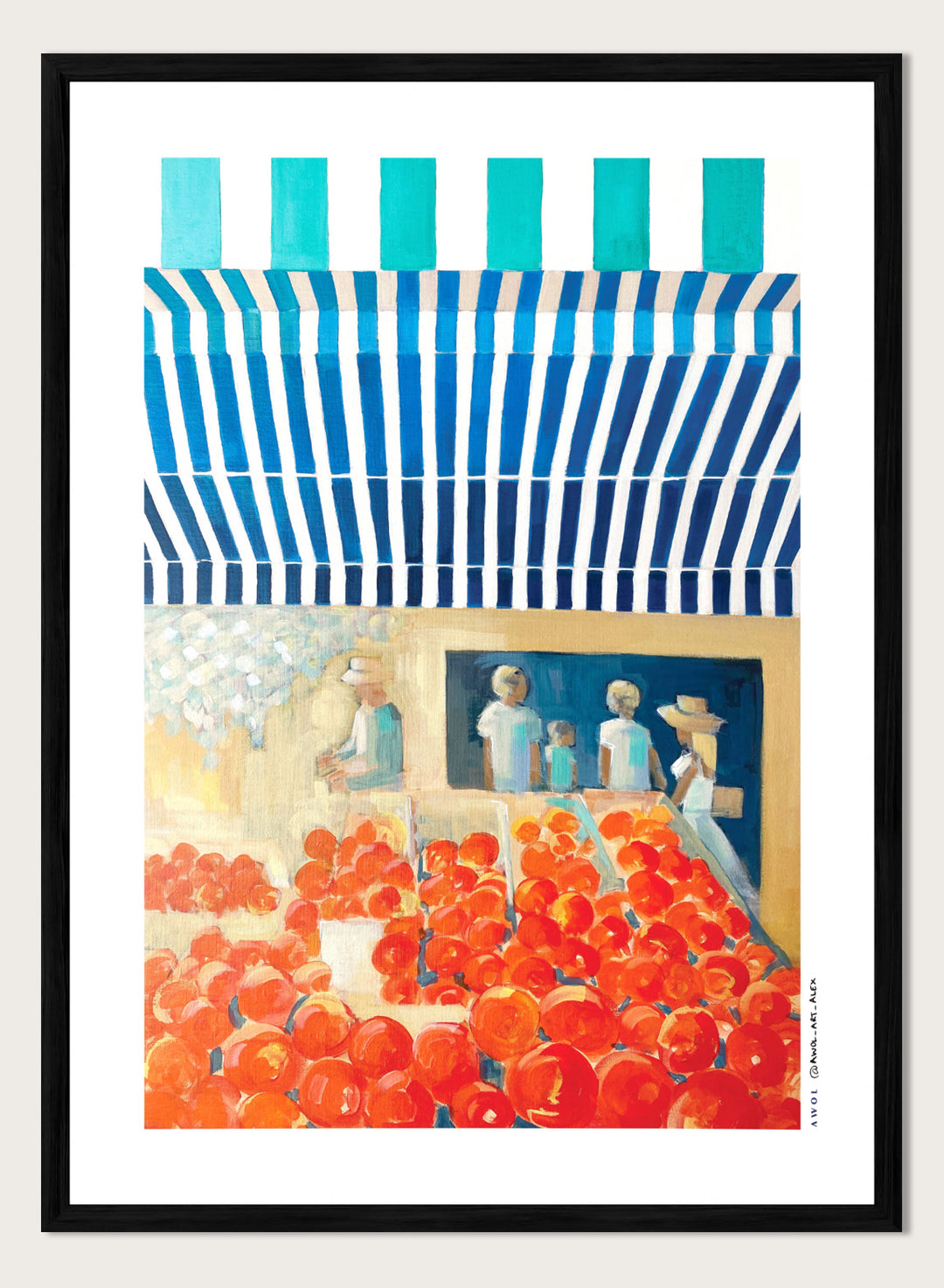 Awol Art Alex - Red Fruit Market Art Print