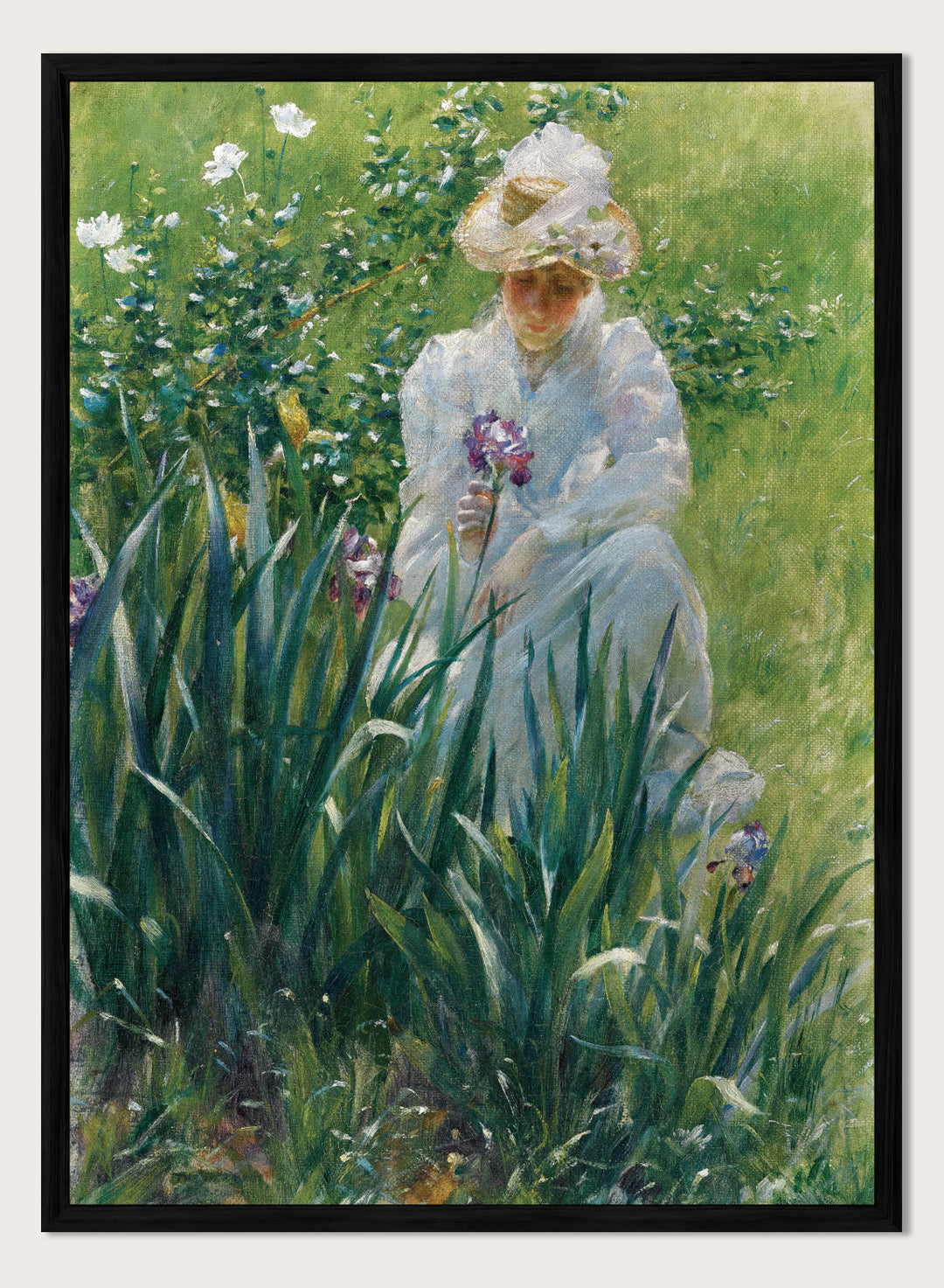 "The Iris Bed" Art Print
